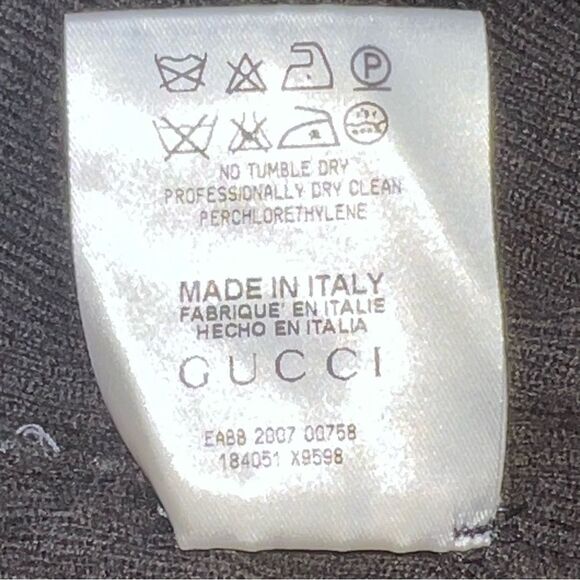 Gucci Olive and Brown Long Sleeve Ribbed Knit Top Shirt Made in Italy-Size L - Picture 11 of 12